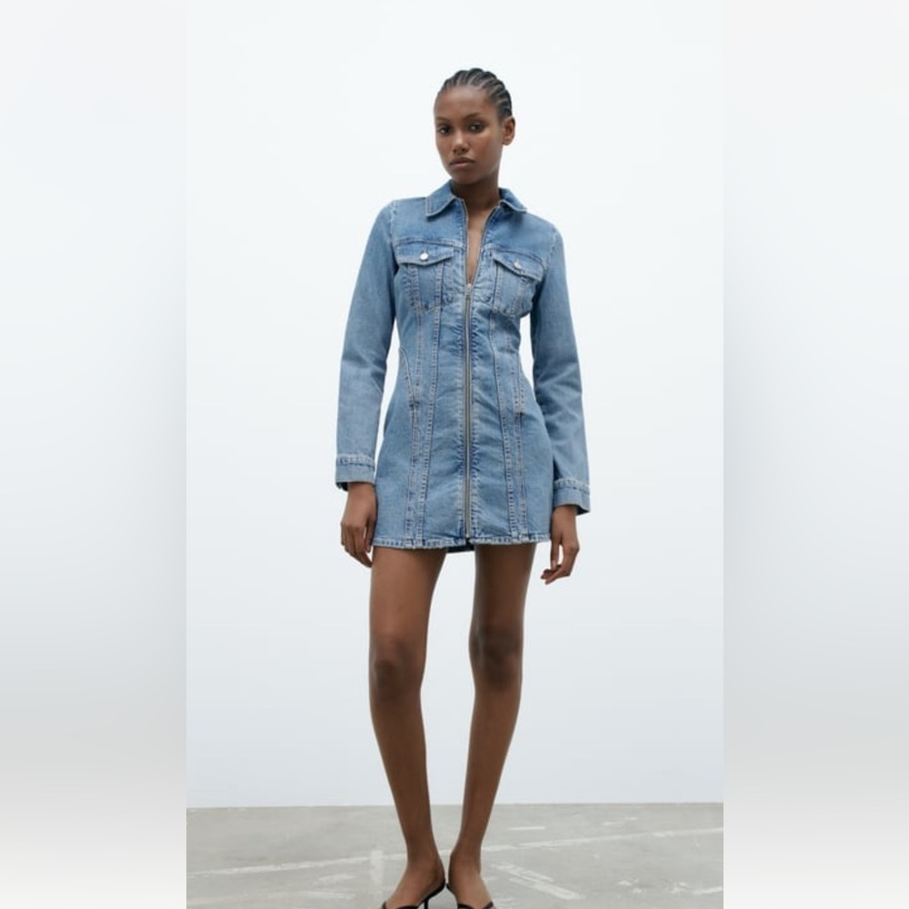 Zara jean dress. New with tags on! Size small